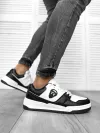 Adidasi barbati casual KRL, albi cu negru H99